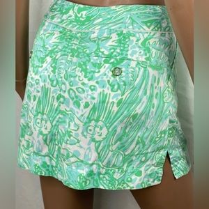 Lilly Pulitzer Cleona Skort Resort White Bungle In The Jungle 0